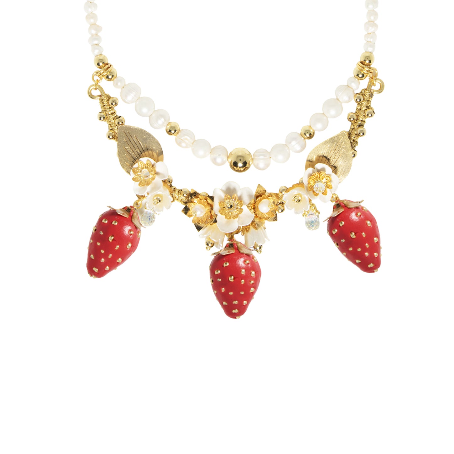 Strawberry Necklace Red