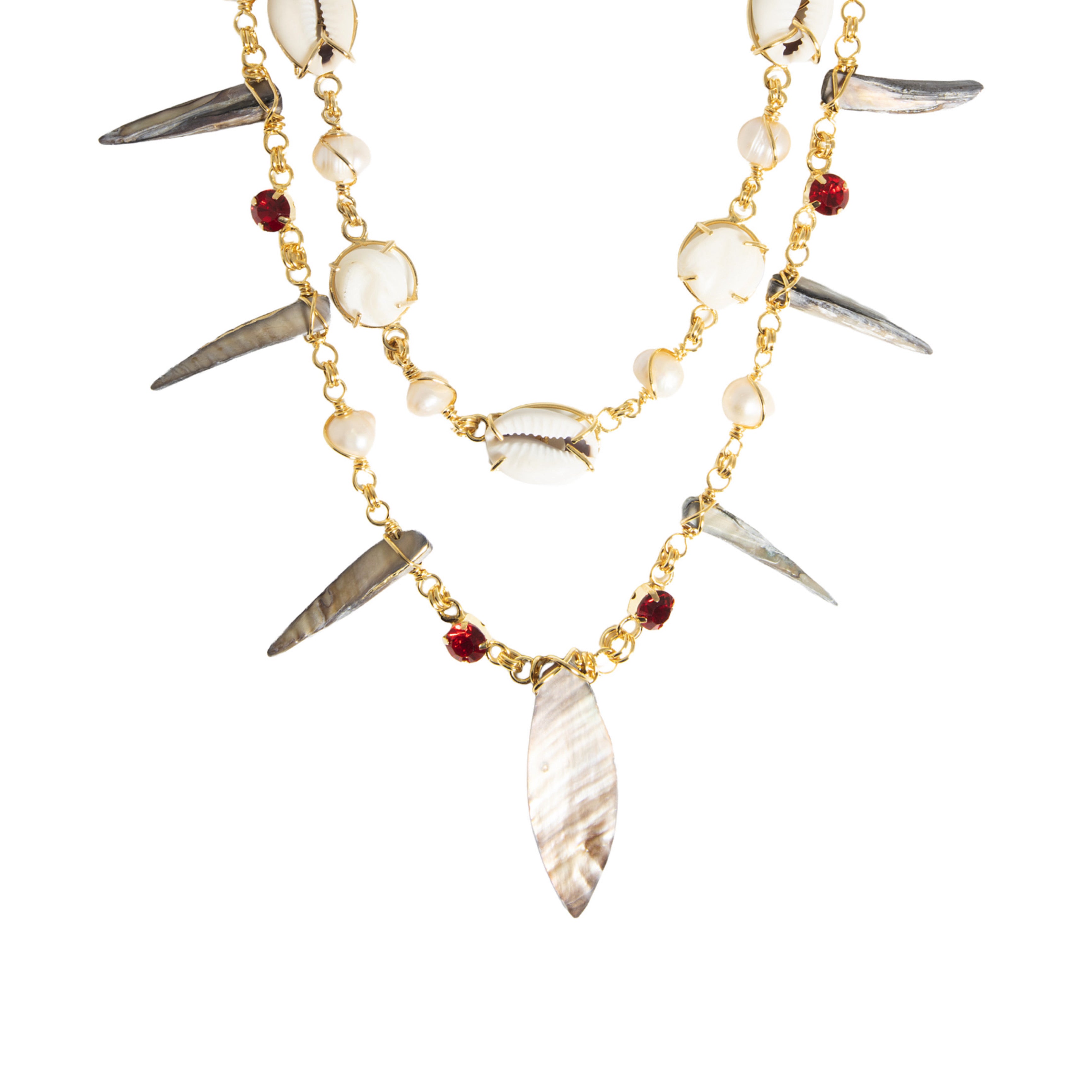 Snail and mother-of-pearl necklace