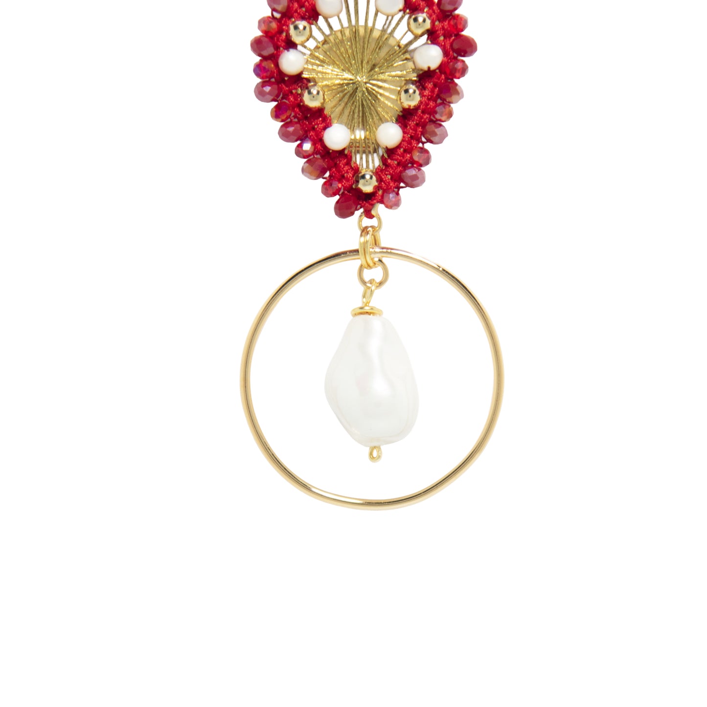 Pearl in the Circle Red