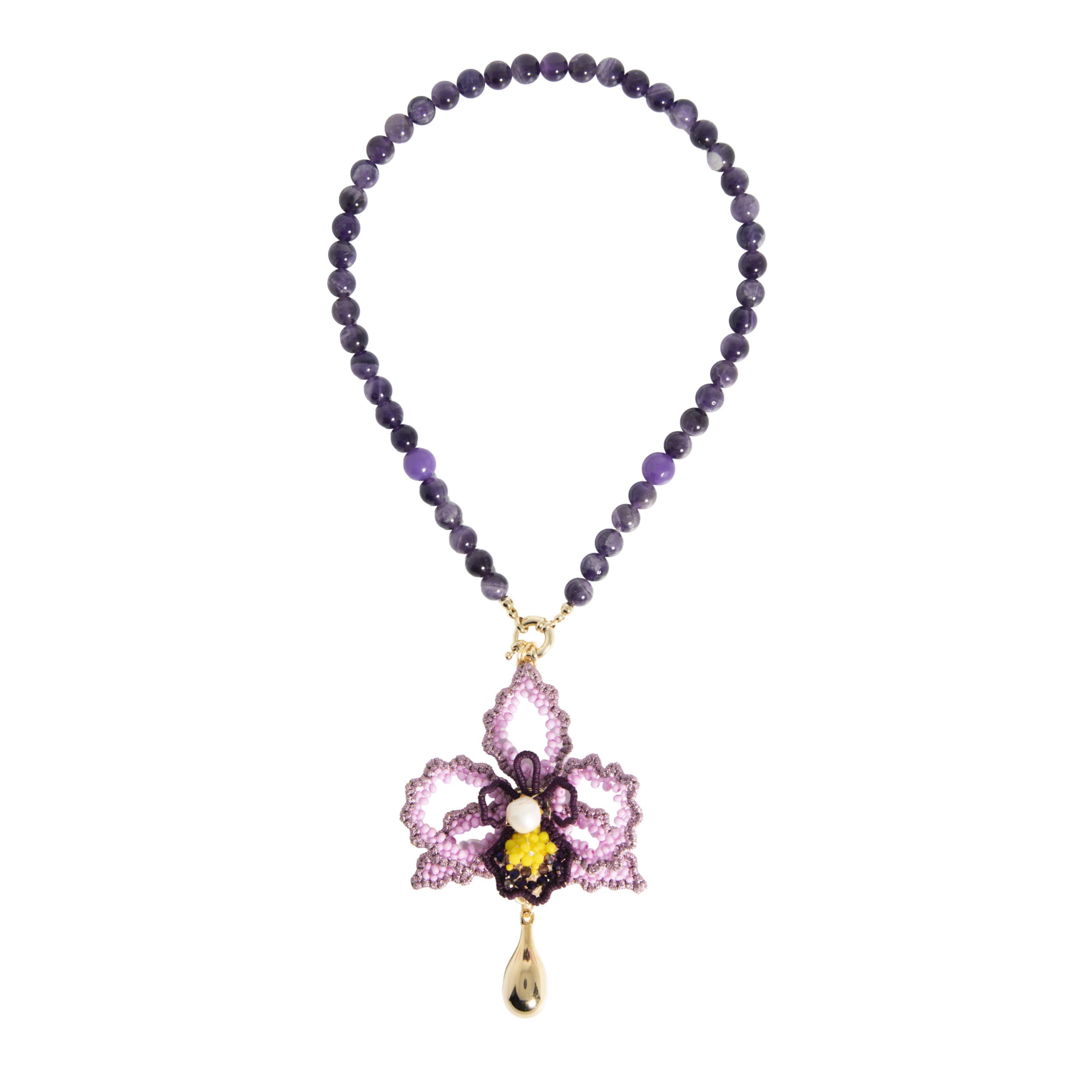 Cattleya Necklace amethist