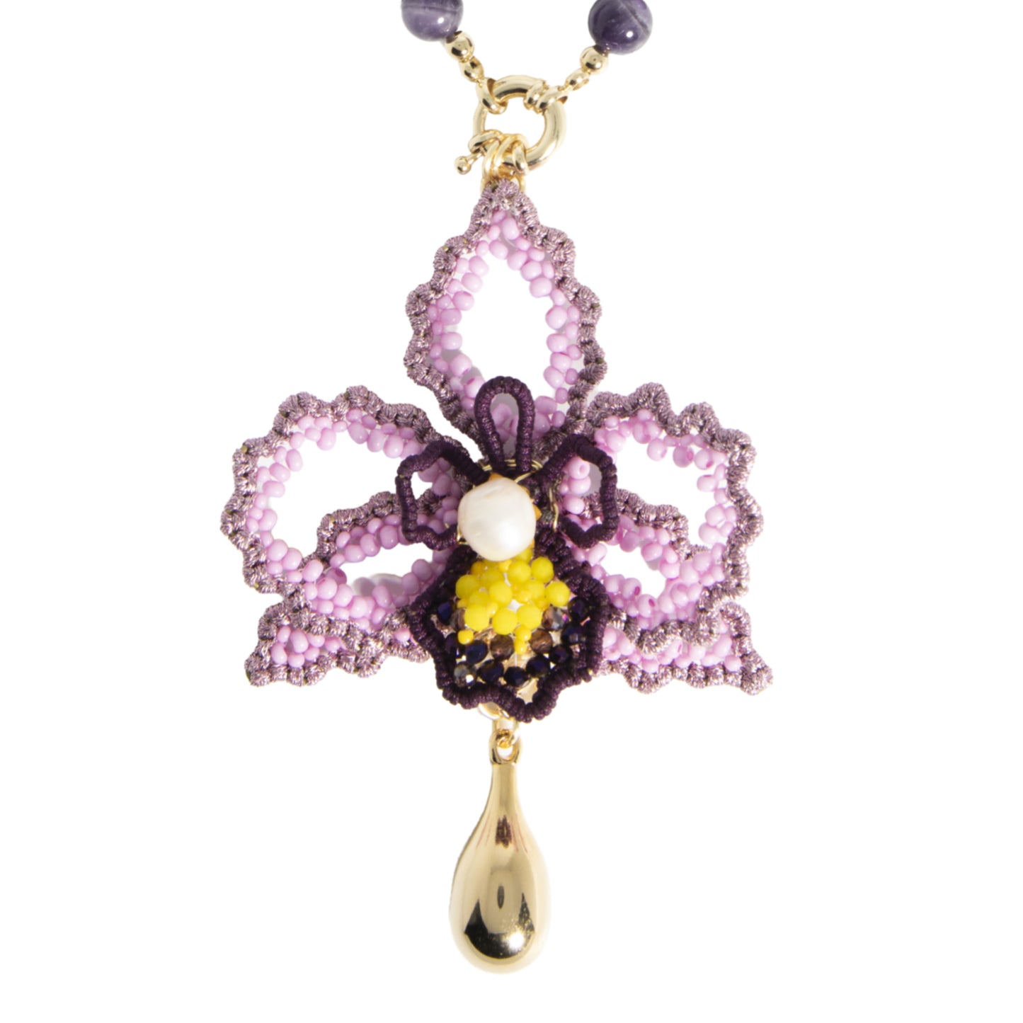 Cattleya Necklace amethist