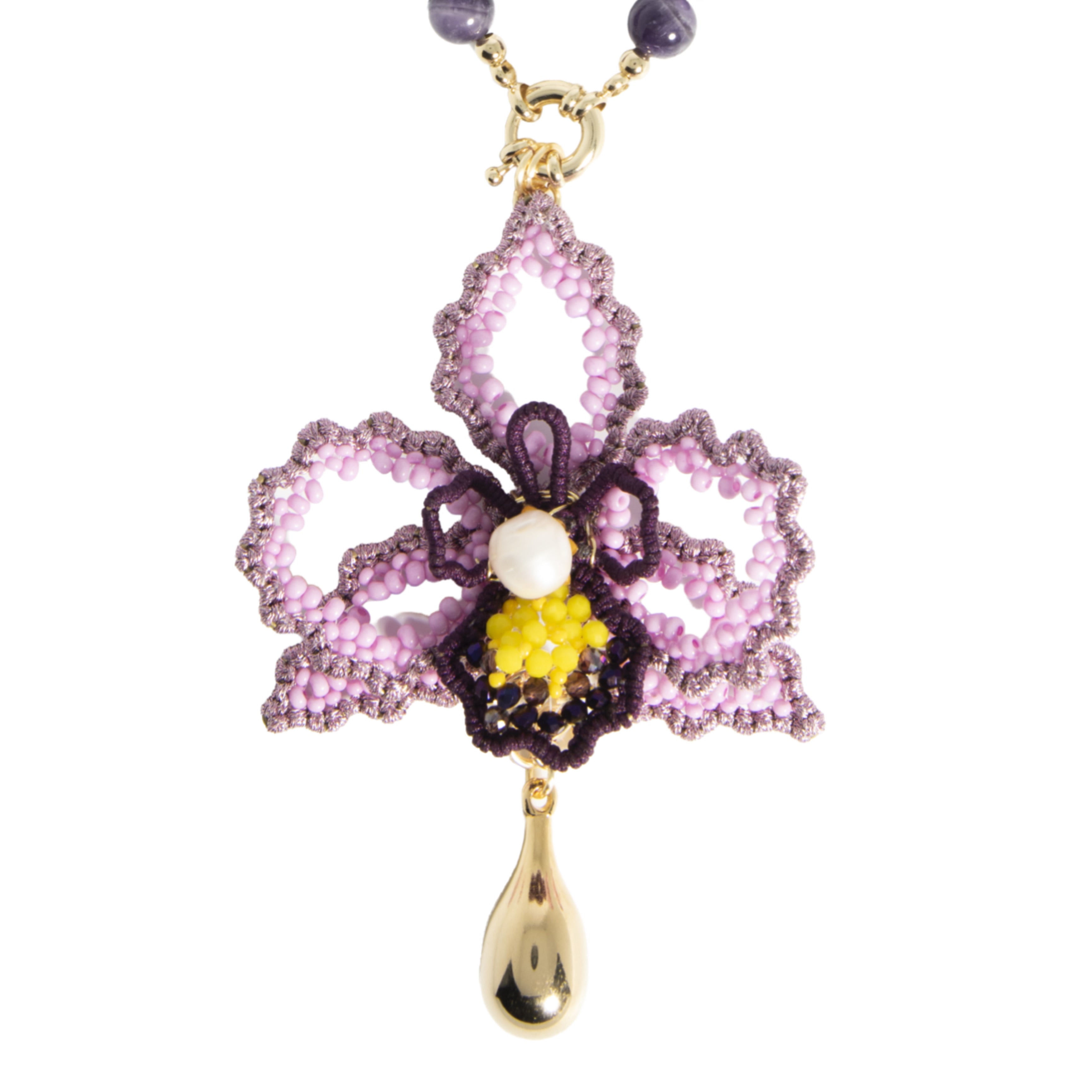 Cattleya Necklace amethist