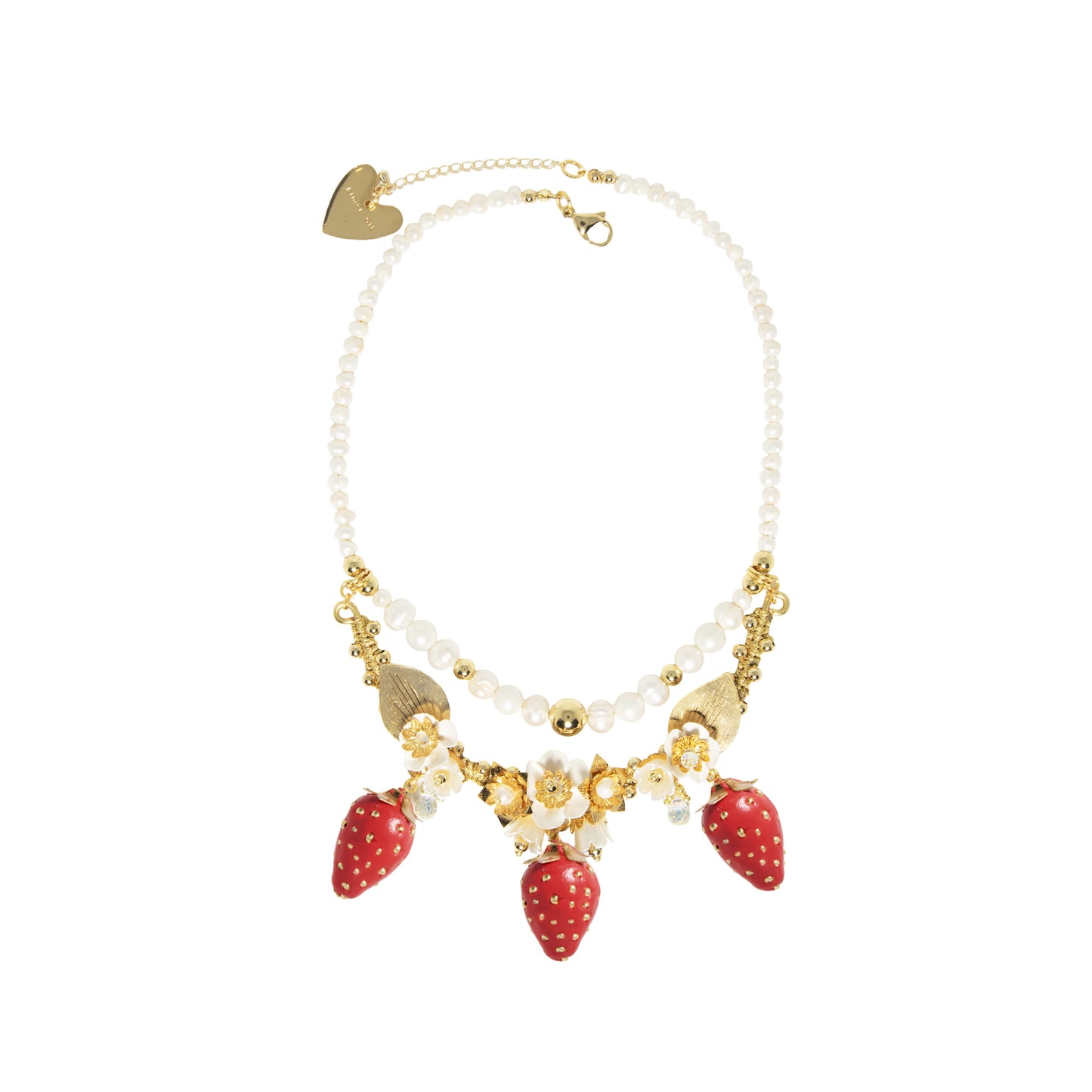 Strawberry Necklace Red